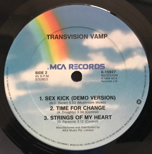 Transvision Vamp : Baby I Don't Care (12", Single)
