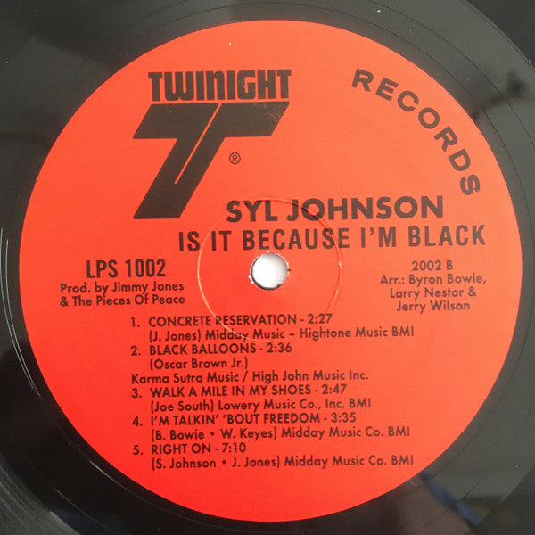 Syl Johnson : Is It Because I’m Black (LP, Album, RE)