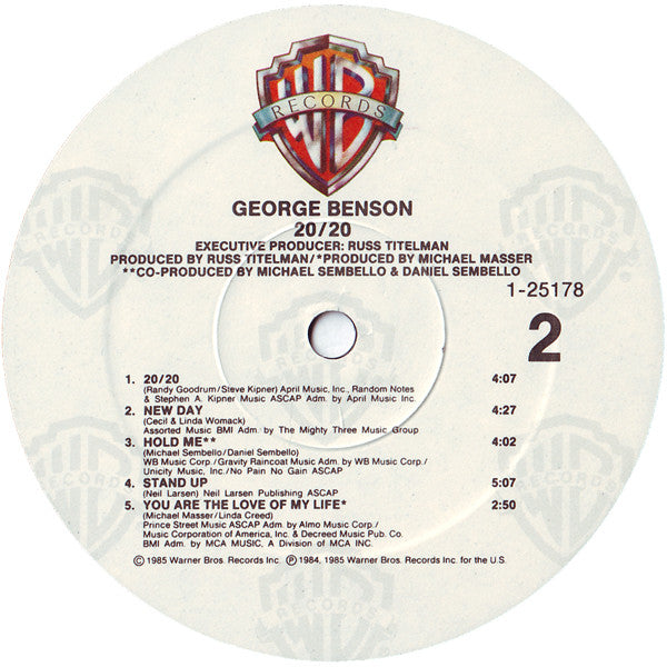 George Benson : 20/20 (LP, Album, All)