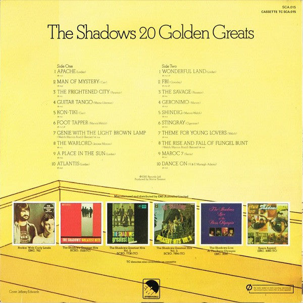 The Shadows : 20 Golden Greats (LP, Comp, Ora)