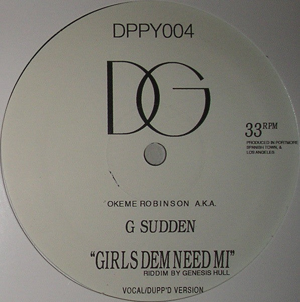 Bookfa / G Sudden : Press Bookfa Press / Girls Dem Need Mi (12")
