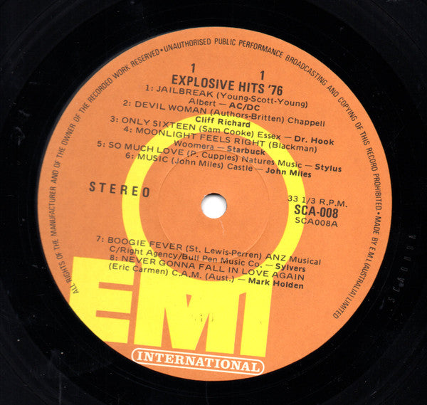 Various : Explosive Hits '76 (LP, Comp)