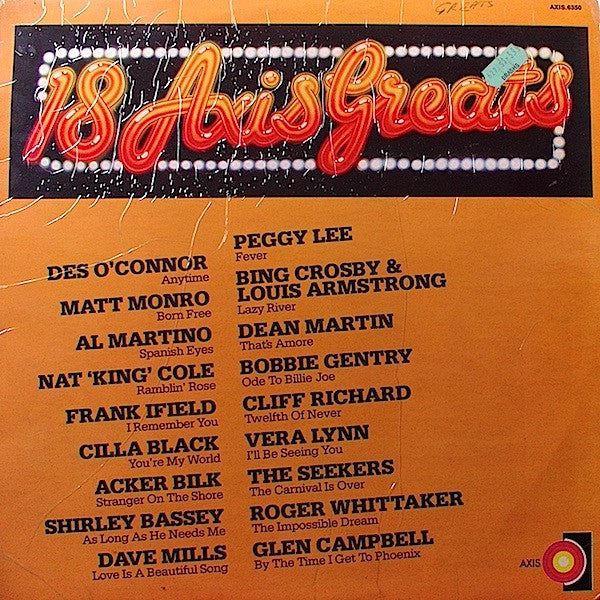 Various : 18 Axis Greats (LP, Comp)