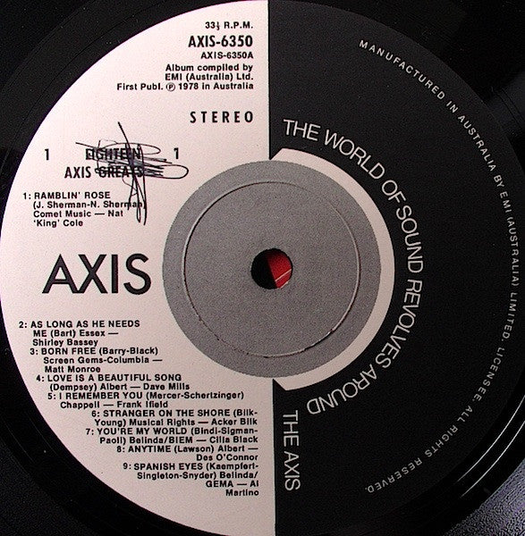 Various : 18 Axis Greats (LP, Comp)