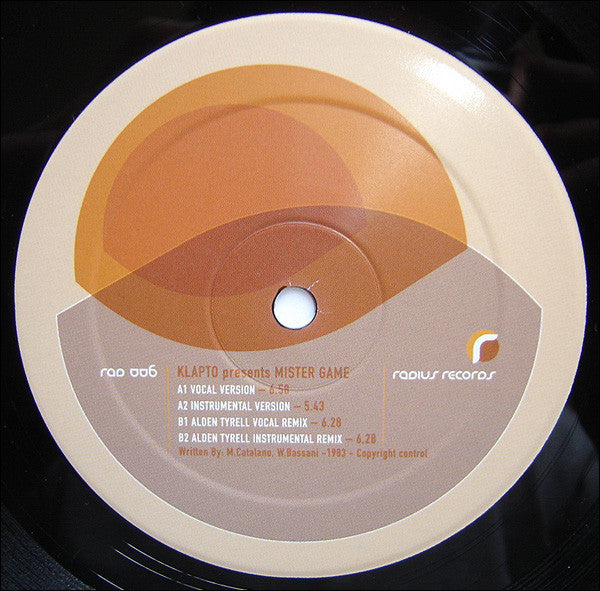 Klapto : Mister Game (12")