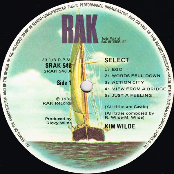 Kim Wilde : Select (LP, Album)