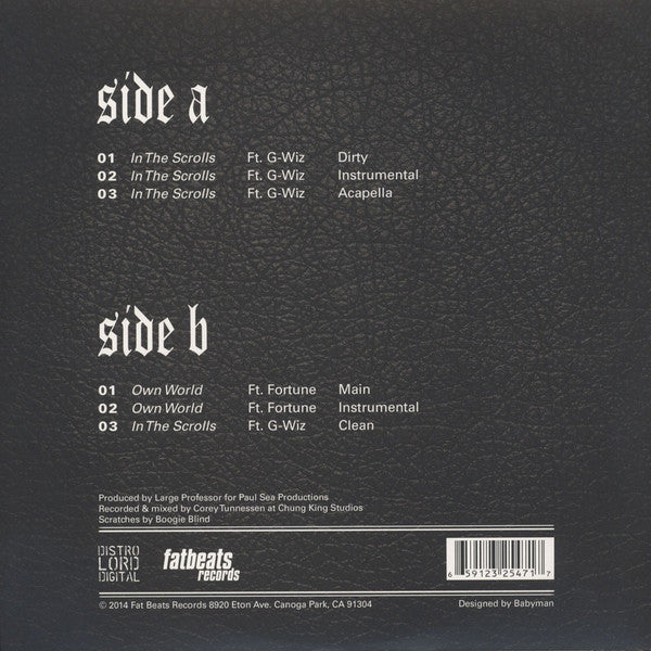 Large Professor Feat. G-Wiz : In The Scrolls (12", Single)