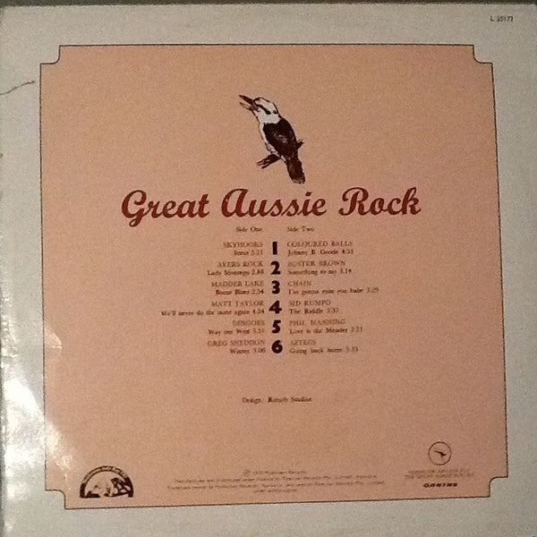 Various : Great Aussie Rock, 12 Great Artists. 12 Mind-blowing Tracks  (LP, Comp, Smplr)