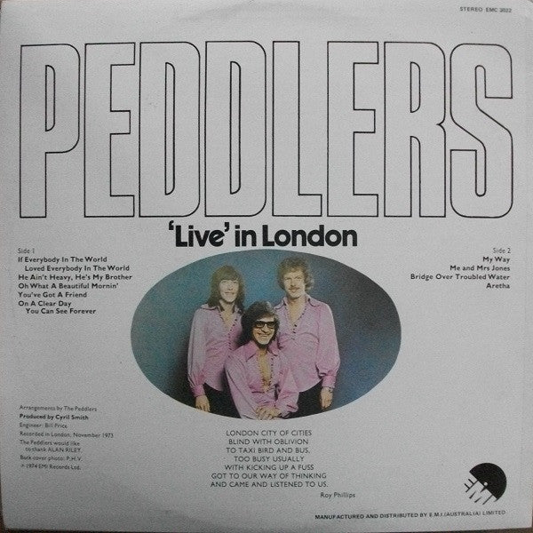 The Peddlers : 'Live' In London (LP, Album)