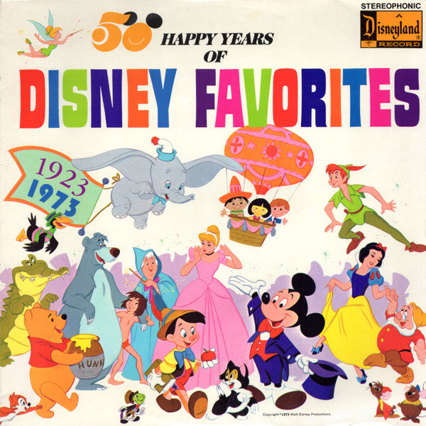 50 Happy Years Of Disney Favorites (1923-1973) (LP) (Very Good (VG))