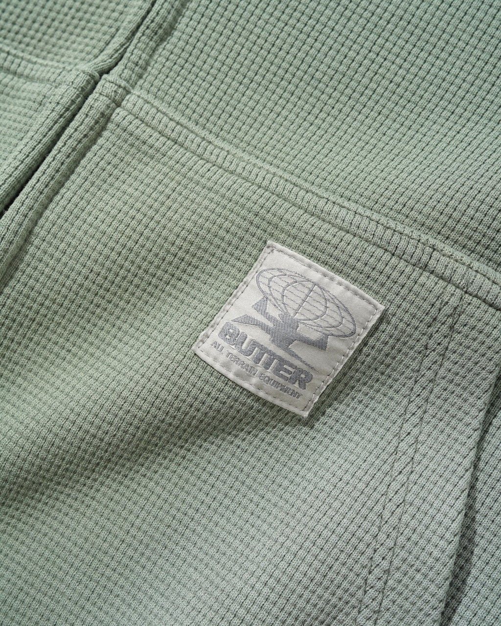 Faded Waffle Zip-Thru Hood
