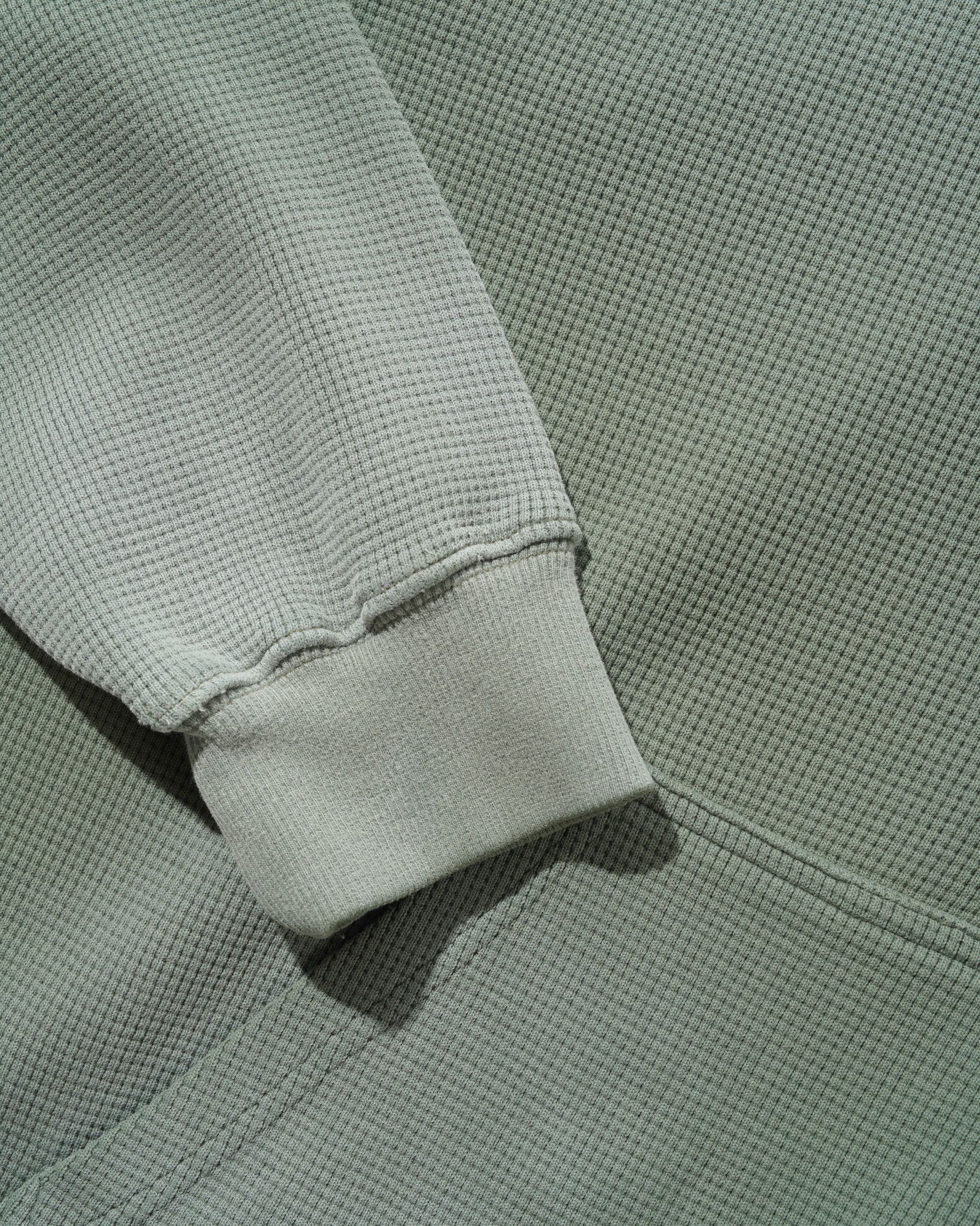 Faded Waffle Zip-Thru Hood