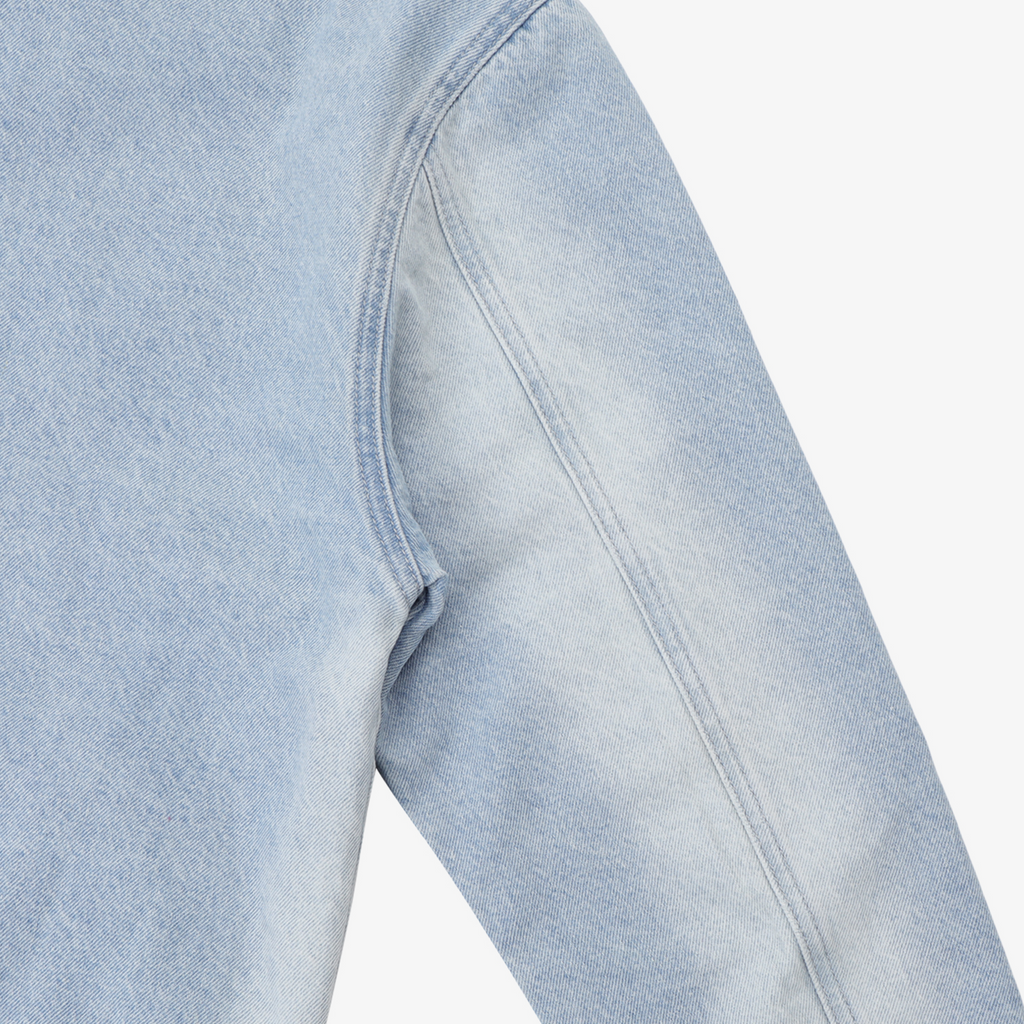 Faded Wash Workers Jacket | Light Indigo