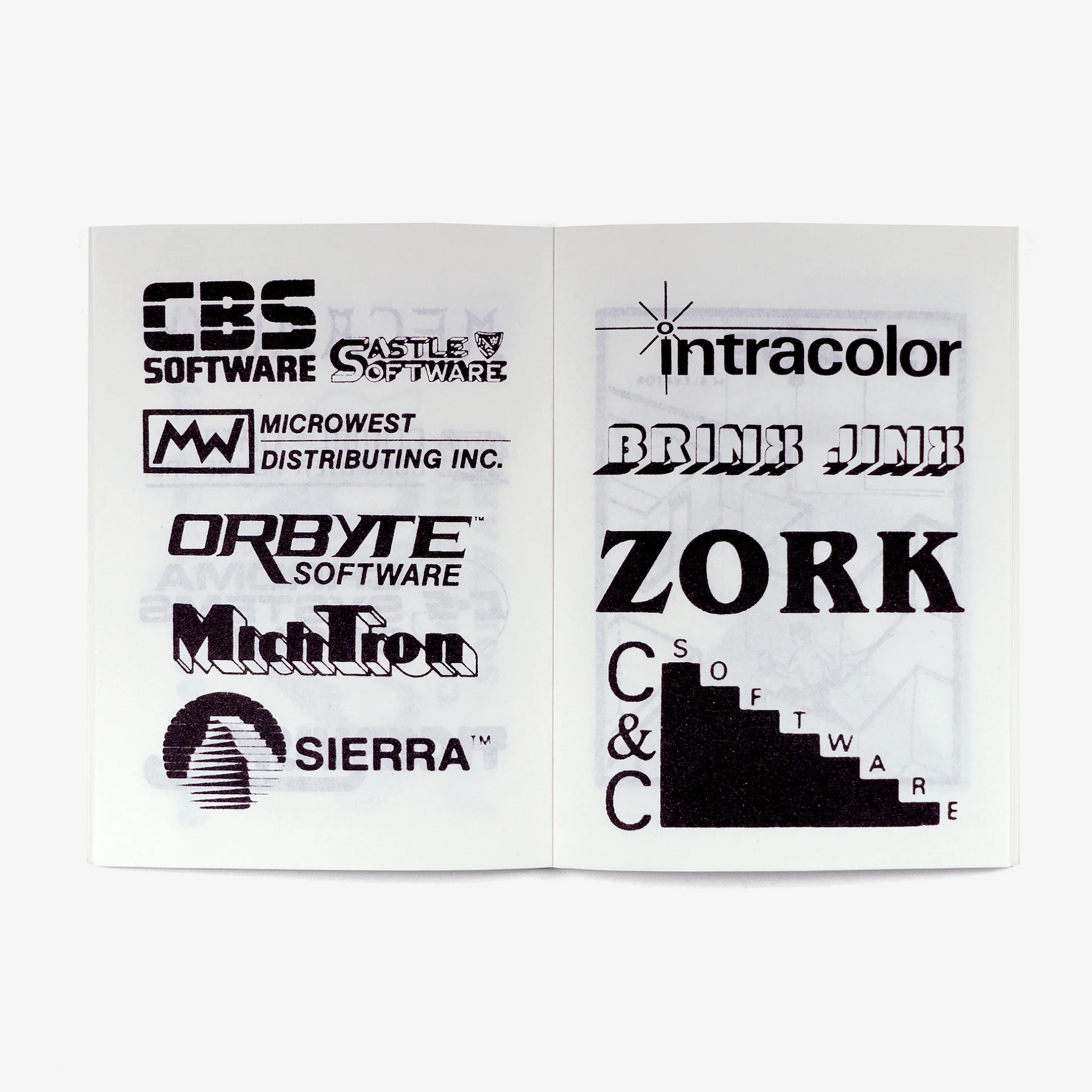 LOGOS OF THE EARLY COMPUTER SOFTWARE SCENE