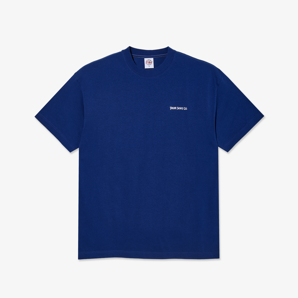 Contrast Tee | Doodle - Ultramarine/White