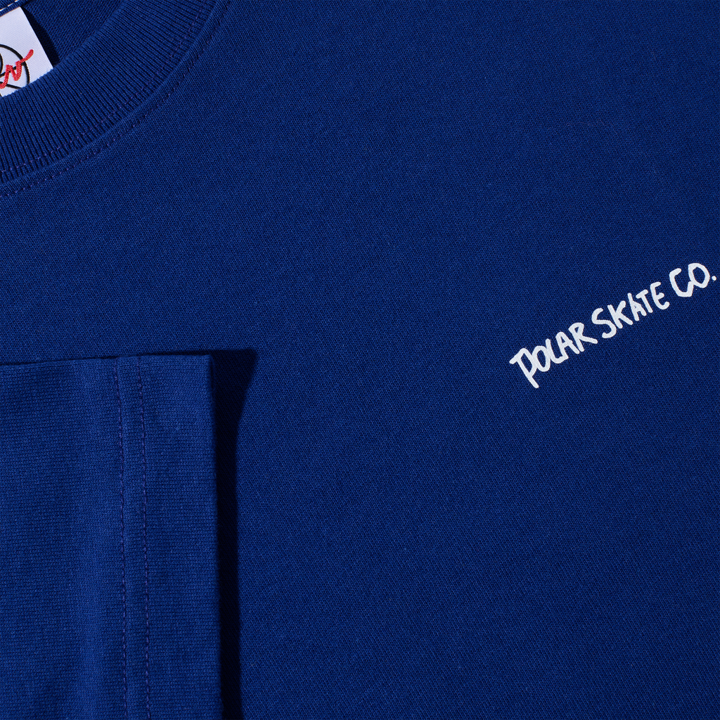 Contrast Tee | Doodle - Ultramarine/White