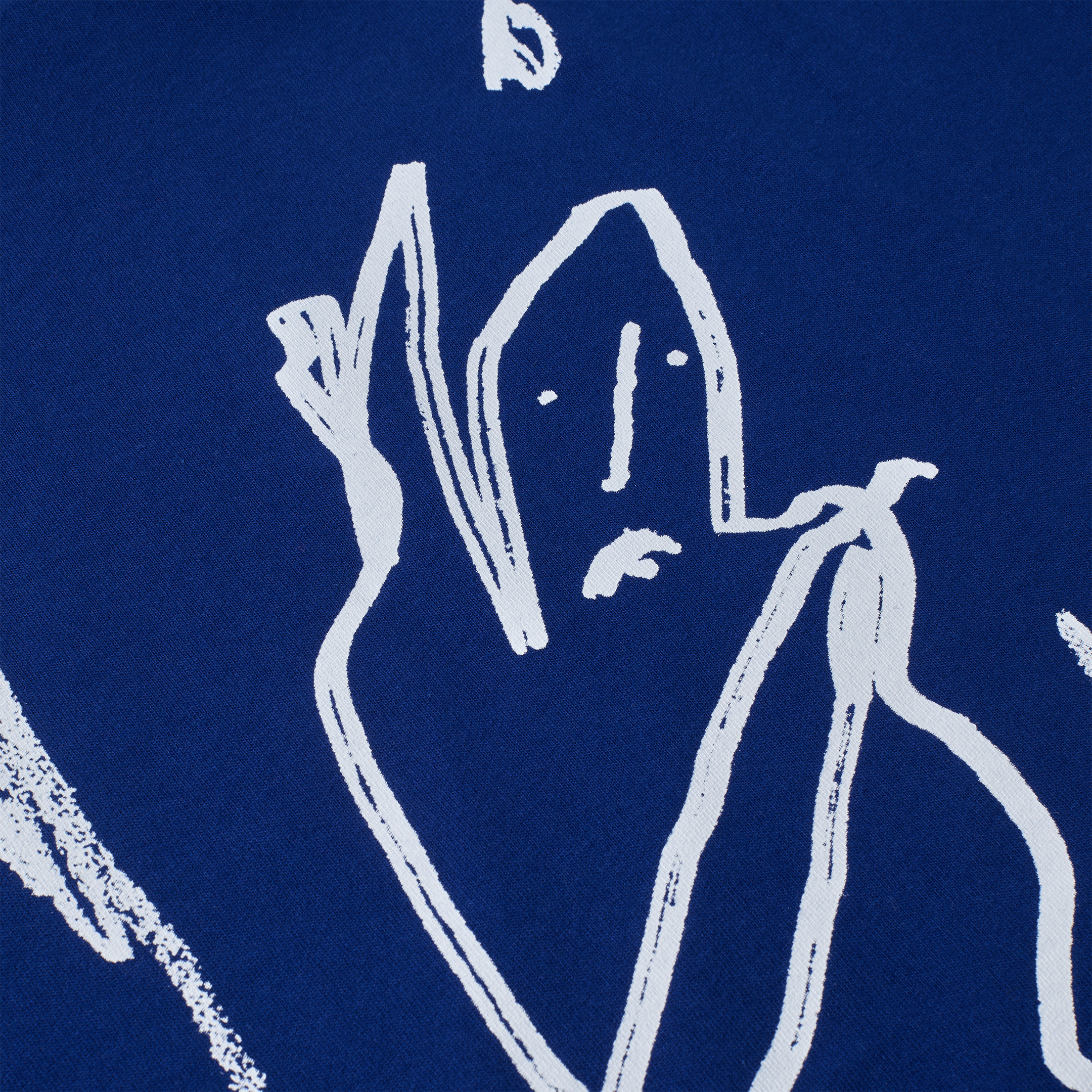 Contrast Tee | Doodle - Ultramarine/White