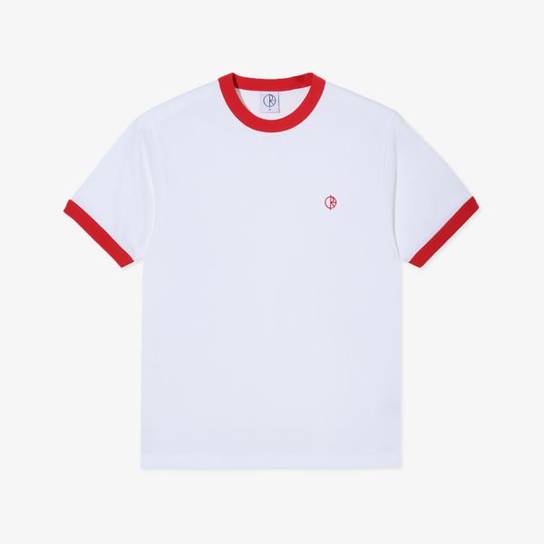 Ringer Tee | White / Red