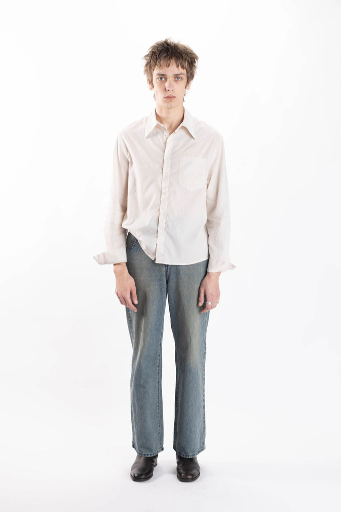 Oatmeal Stripe Pocket Shirt