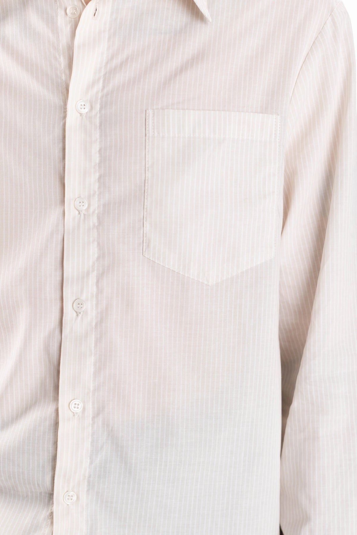 Oatmeal Stripe Pocket Shirt