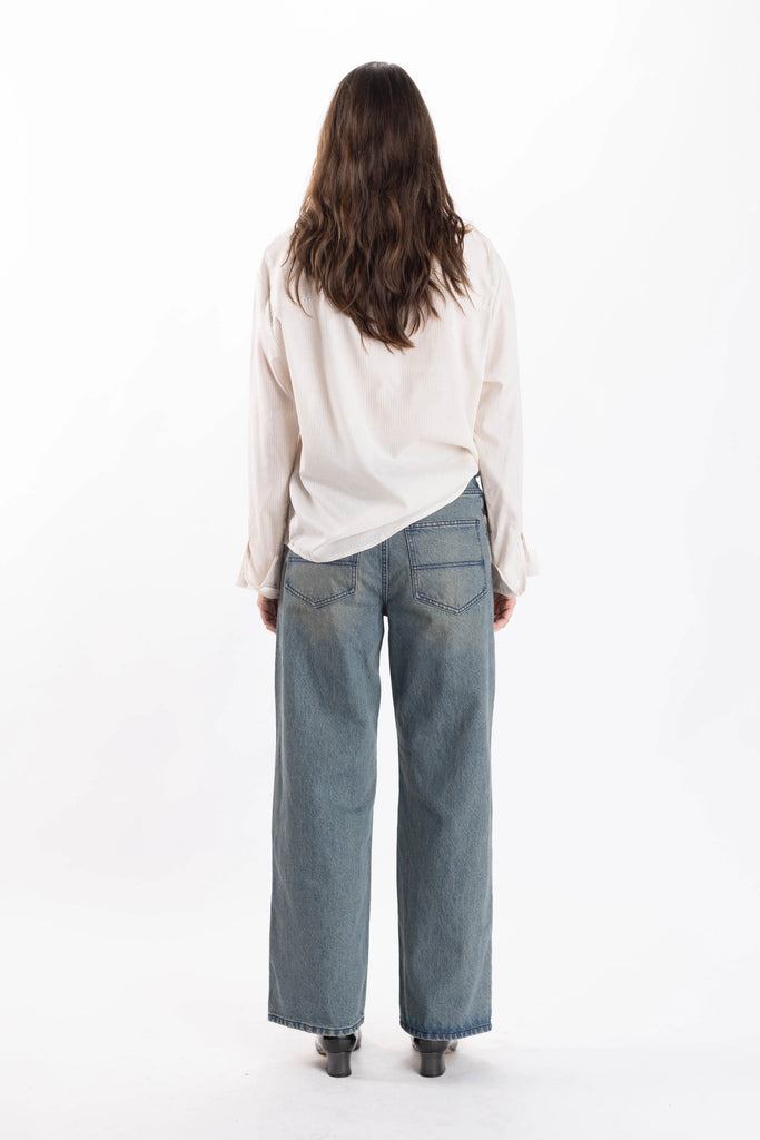 Oatmeal Stripe Pocket Shirt