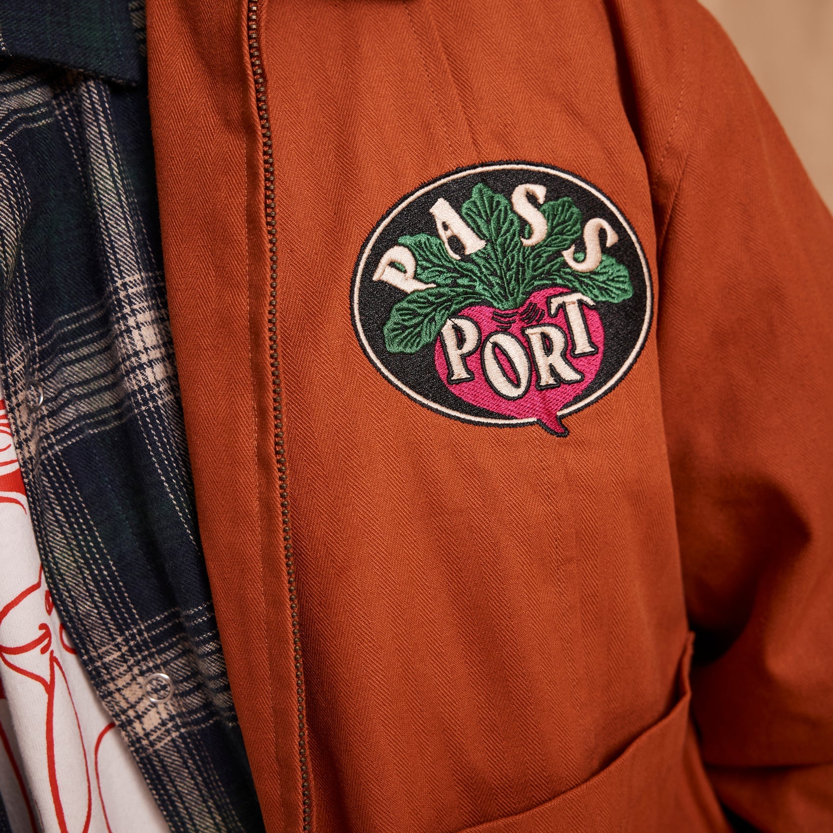 Radish Herringbone Workers Jacket