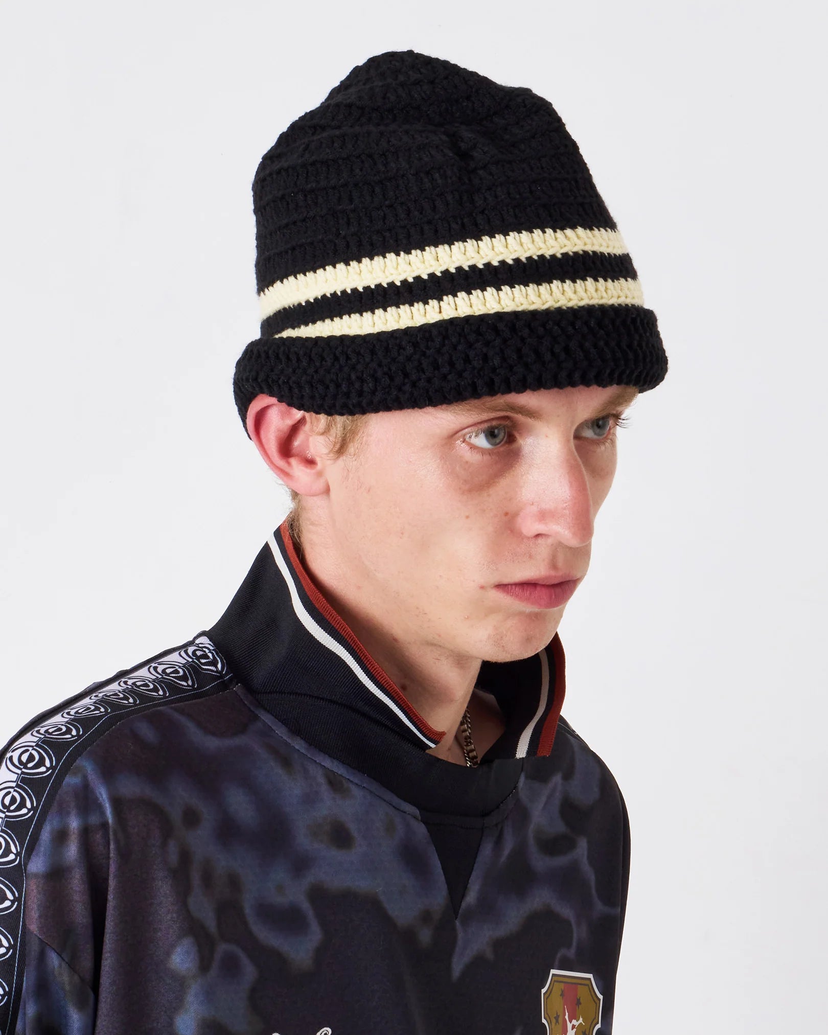 Striped Crochet Beanie